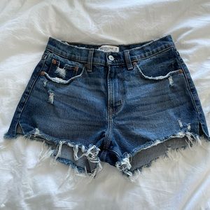 Abercrombie mom shorts dark wash
